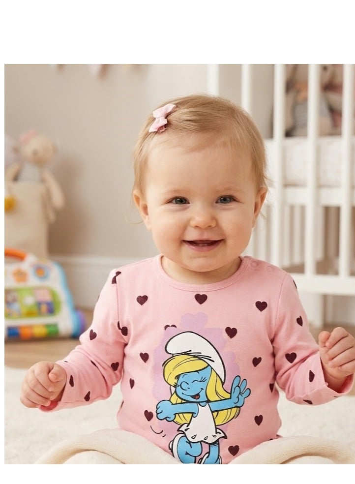 THE SMURFS Baby Long Sleeves Cotton T-Shirt100%cotton - Image 2